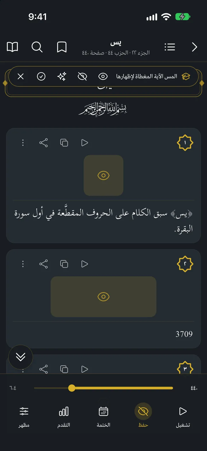 قرآني إكس: الحفظ